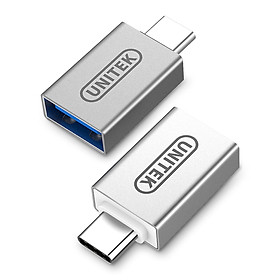 Đầu chuyển USB type C sang USB 3.0 Unitek chất liệu nhôm chuyển ngõ cắm usb type c thành ngõ usb - Hàng chính hãng