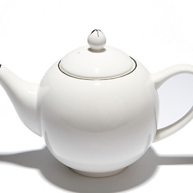 Bình trà sứ xương Bone Porcelain dung tích 1L BT130 (Trắng)