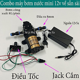 Mua Bộ Máy Bơm Phun Sương 12v Mini Kèm Nguồn