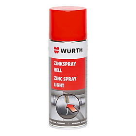 Chất mạ kẽm màu sáng Wurth Zinc Spray 0893113114 (400ml)