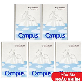 Combo 5 Tập Polar Bear - B5 Kẻ Ngang Có Chấm 80 Trang ĐL 70g/m2 - Campus NB-BPBE80 (Mẫu Màu Giao Ngẫu Nhiên)
