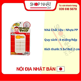 Bộ 8 Bịt Ổ Điện An Toàn Cho Bé nhật bản - Tặng túi zip 3 kẹo mật ong Senjaku