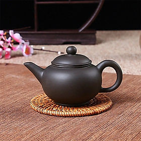 Ấm trà tử sa Nghi Hưng tiêu chuẩn dáng tròn vòi thẳng phụ kiện bàn trà trà đạo
