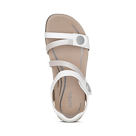 Giày sandal sức khỏe nữ Aetrex Jess White - nâng vòm giảm đau chân