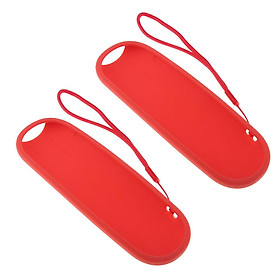 2x Silicone Rubber Case Cover Skin for Sky Q Touch Remote Controller Red