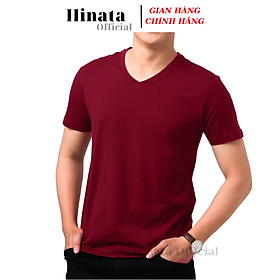 Áo Thun Nam Trơn Cổ Tim, Áo Phông Nam Basic 100 Cotton Cao Cấp Hàng Hiệu Đẹp Thoáng Mát Tay Ngắn Màu Đô JaPan