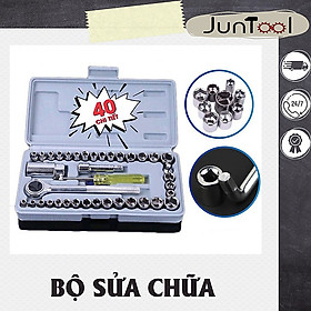 Bộ khẩu thông minh mở siết ốc và bugi 40 chi tiết