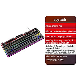 Mua Bàn Phím Cơ Chuyên Game-Bàn Phím Cơ Máy Tính K550 Pro Led RGB -Blue Switch Có 10 Chế Độ Màu -BH 3 THÁNG-Giao hàng nhanh