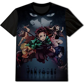 Áo phong teen , Áo thun đen in hình Anime Kimetsu no Yaiba - Demon Slayer - Thanh Gươm Diệt Quỷ - Tanjiro -Nezuko - Zenitsu - Inosuke - Giyuu - Unisex phù hợp cho Nam Nữ, vải thun lạnh siêu mát khi đi tham gia các lễ hội Cosplay