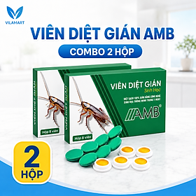 Combo 2 Hộp Viên Diệt Gián AMB – Mồi Kiểm Soát Gián Đức, Gián Nhà, 8 Viên/Hộp, Dễ Sử Dụng