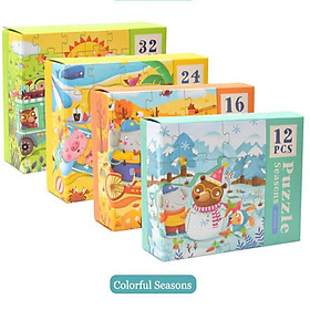 Mideer My Begineer Puzzle - Bộ xếp hình 4 in 1 Chủ đề Bốn Mùa - Seasons