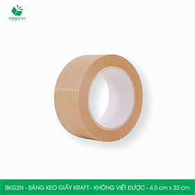 BKG2N - 4.5cm x 35m - 1 cuộn băng keo giấy Kraft da bò mặt trơn không viết được - băng dính kraft đóng hàng