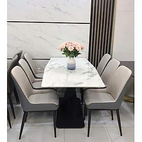 Mua Bàn ăn mặt đá nhập khẩu Juno Sofa 1m6 x 80 cm và 6 ghế
