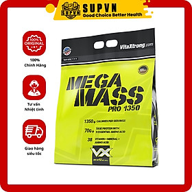 Mega Mass Pro 1350 12lbs (5.4kg) VitaXtrong Sữa Hỗ Trợ Tăng Cân Từ USA