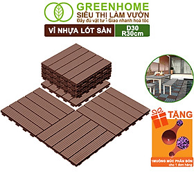 Mua 10 Vỉ Nhựa Lót Sàn Greenhome  Catleza  D30xR30cm  Độ Bền 5 Năm  Dễ Lắp Đặt  Trang Trí Ban Công  Sân Vườn  Hồ Bơi