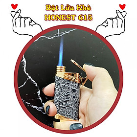 Mua Hộp quẹt bật lửa khè Honest 615 bọc da cá sấu - (xài gas