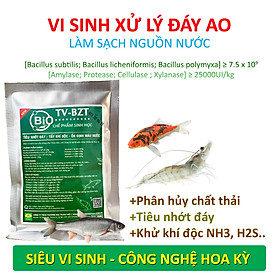 VƯỜN SINH THÁI - Chế phẩm vi sinh hồ cá, tôm BZT. Xử lý nước, làm sạch nhớt đáy ao. Ức chế tảo lam, khí độc. Hàng tỷ bào tử hữu hiệu từ HOA KỲ