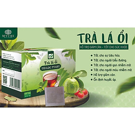Trà lá ổi túi lọc FTAKY - Tan mỡ giảm cân, ngừa tiểu đường Hộp 30 túi x 5g lá ổi mix gạo lứt và đậu đen xanh lòng