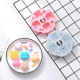Khuôn hấp bánh gạo bánh ngọt có nắp đậy silicon hoạt hình cho bé bổ sung món tráng miệng