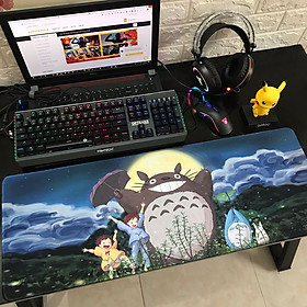 Miếng Lót Chuột, Bàn Di Chuột, mouse pad anime Totoro cỡ lớn (80x30x0.3)