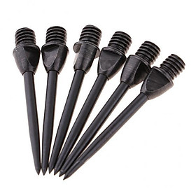 5x6 Pieces Darts Steel Tip Replacement Points Standard 2BA Thread Black
