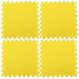 Bộ 4 tấm Thảm xốp trải sàn cho bé ECOBABY, thảm xốp eva đạt tiệu chuẩn Mỹ và Châu Âu - kích thước 1 tấm 60x60cm, độ dày 1cm - màu vàng