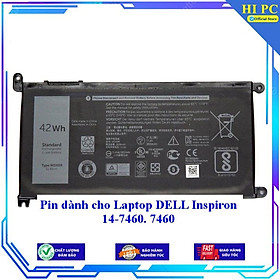 Mua Pin dành cho Laptop DELL Inspiron 14-7460 7460 - Hàng Nhập Khẩu