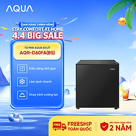 [DAILY] Tủ lạnh Aqua 50 lít AQR-D60FA(BS) - Freeship toàn quốc - Hàng chính hãng