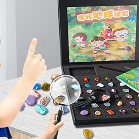 Deluxe Rock and Mineral Collection History Gift Science Game for Ages 4 +