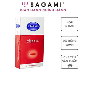 Hình ảnh Bao cao su Sagami Classic - Mỏng - Kiểu truyền thống - Hộp 12 chiếc - Nhiều gel bôi trơn