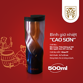 Mua Bình Giữ Nhiệt Inox Màu Tím Thương Hiệu La Fonte x Gióng Có Dung Tích 500ml