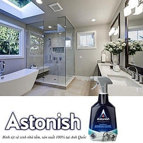 Bình xịt vệ sinh nhà tắm Astonish thương hiệu Anh làm sạch các vết bẩn mảng bám vết ố và các vết cặn phèn C6710 750ml