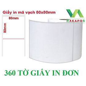 Combo 10 cuộn Giấy in tem đơn hàng vận chuyển 80*80mm