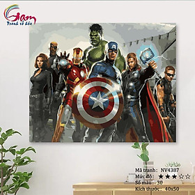 Mua Tranh tô màu theo số nhân vật Siêu anh hùng Avengers GAM NV4387