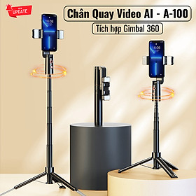 Mua Chân quay video  livestream  chụp ảnh AI thông minh A100 cho điện thoại  dõi theo chủ thể khi chuyển động  có điều khiển gimbal 360  hàng chính hãng