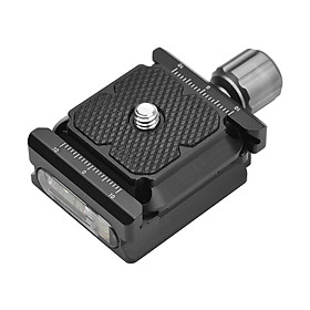 Quick Release Plate Clamp Adapter with QR Plate 1/4 Inch Screw Connector for with Bottom 1/4 Inch & 3/8 Inch Screw Hole