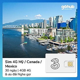 Sim Mỹ / Canada/ Mexico 30 ngày 4GB 4G