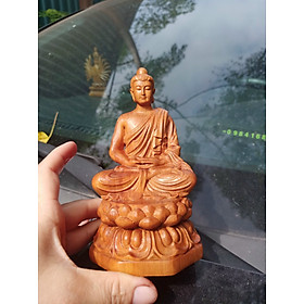 Mua Tượng phật thích ca mini để xe ôtô bằng gỗ hương đá kt 15×9×9cm