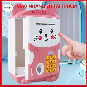 Két Sắt Mini Có Vân Tay Hình Mèo Dễ Thương Cho Bé / Két Sắt Có Khe Nuốt Tiền Tự Động Hiện Đại - PaKaSa - Hàng Chính Hãng