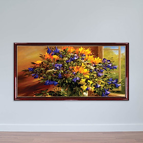 Tranh hoa lá nghệ thuật | Tranh treo tường phong cách sơn dầu – W1642