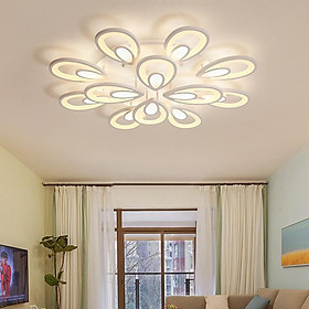 Đèn ốp trần  hiện đại 12 cánh hoa trang trí nội thất sang trọng với 3 chế độ ánh sáng.