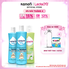 Bộ 2 chai Sữa Tắm Gội Trẻ Em Lactacyd Baby Gentle Care 250ml + 1 Dung Dịch Vệ Sinh Lactacyd Odor Fresh 250ml