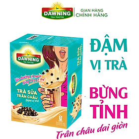 Combo 5 hộp trà sữa trân châu DAWNING Đậm vị trà, hương thơm trà tự nhiên giúp tỉnh táo 260g