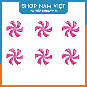 Set 6 Viên Kẹo Xoắn Ốc Bằng Nhựa Trang Trí Cây Thông Giáng Sinh