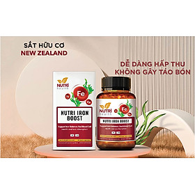 Viên Sắt Hữu Cơ New Zealand Nutri Iron Boost 30 Viên | Giúp Bổ Sung Sắt, Acid Folic Cho Cơ Thể - Nhập Khẩu Chính Hãng