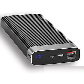Pin dự phòng Baseus (BS-20K) cao cấp dung lượng 20000mAh sạc nhanh Qualcomm QC 3.0 có màn hình LCD báo dung lượng Pin - Hàng chính Hãng