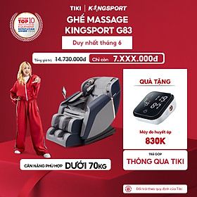 CHỈ GIAO MIỀN BẮC | Ghế massage KINGSPORT G83 hệ thống con lăn hiện đại, con lăn lòng bàn chân 3 cấp độ, nhiệt hồng ngoại kép