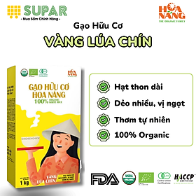 Gạo Hữu Cơ Hoa Nắng Vàng Lúa Chín - Hộp 1kg