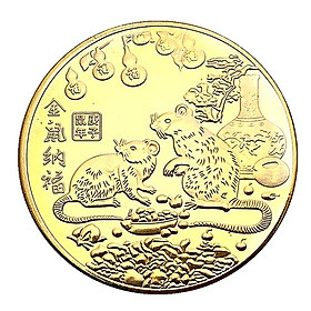 Đồng Xu Chuột Mạ Vàng
