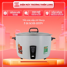 Nồi Cơm Điện Nắp Rời Sharp KSH-D55V (Trắng) - Hàng chính hãng